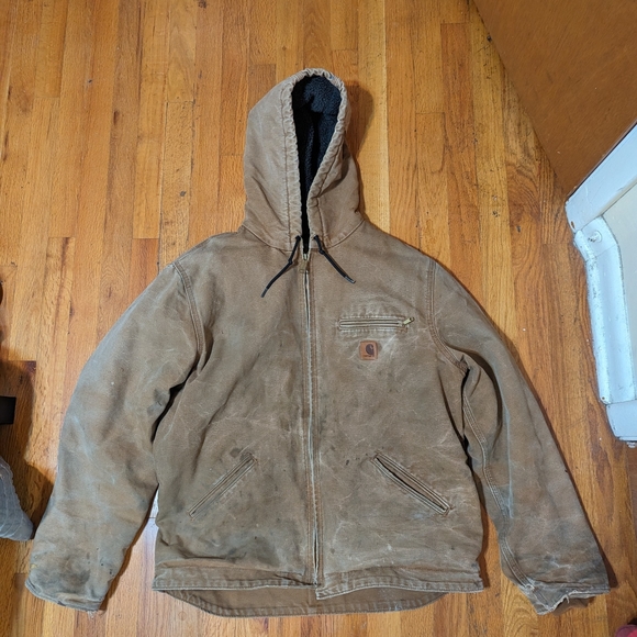 Carhartt men's large sherpa lined duck jacket - Picture 8 of 9